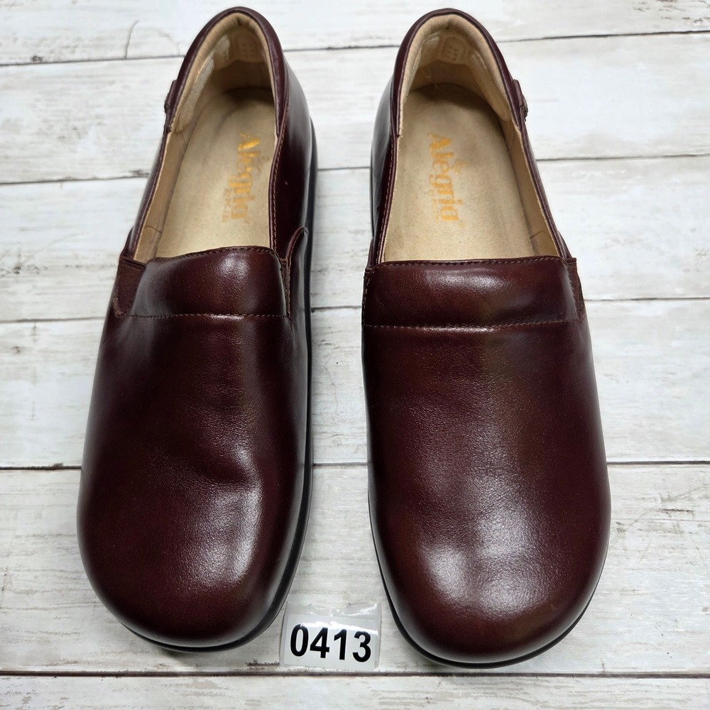 Alegria Keli Professional Clog Slip On Women 40 Brown Burgundy Leather KEL-8141 - Picture 2 of 10